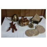 MCM 2 Finger Vase, Incense Burner, Coasters and