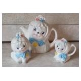 Vintage Lefton Mr Toodles Tea Pot, Cream and