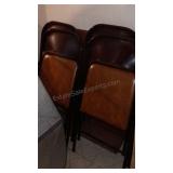 Folding Card Table and 4 Chair Set