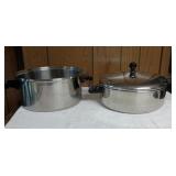 Stainless Steel Double Boiler/2Stock Pots