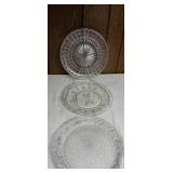 3 Assorted Glass Serving Plates