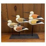 Wood Carved Shorebirds 13 inches tall