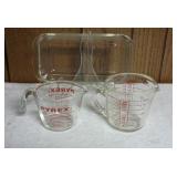 Pyrex Glass Measuring Cups and Loaf Baker