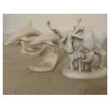 Dolphins Figurine & Dept 56 Reindeer