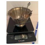 STERLING SILVER CUP AND SMALL UTENSILS 163g