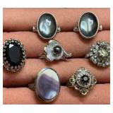 Pair of Vintage MOOD RINGS Circa 1980 Size 7 and