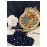 Vintage Handbags, Polka Dot Bagged Stamped GERMAN