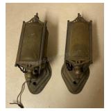 Antique Wall Sconces. Lights are 9" tall and 3"