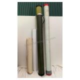 Rod Caddy or Blue Print Holder with Misc Contents