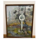 SIGNED PAINTING MONHEGAN LIFELINE ARTIST L. R