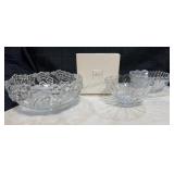 MIKASA CRYSTAL BOWL, 2 Additional Glass  Bowls