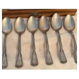 6 CHAMBORD STERLING SILVER TEA SPOONS 120g