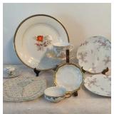 VTG Triumph Limoges Vermillion Rose 22k Gold