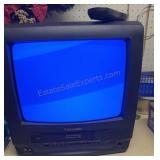PANASONIC TV WITH FM RADIO AND VHS TAPE OMNI