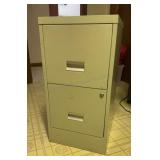 Metal File 2 Drawer Cabinet with Contents 15" x