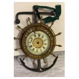 Antique Brass c 1898 Ansonia "Navy" clock,