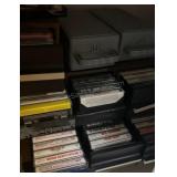 CASSETTE TAPE STORAGE WITH CASSETTE TAPES