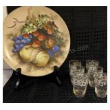 Vintage LEFTON Hand Painted Plate 8" , Set of 6