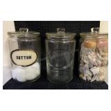 Glass Pantry Jar 8" H
