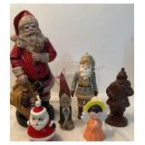 9" Resin Santa Figurine, Santa, Christmas, Angel