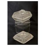 Pair of ART DECO style Trinket Boxes Diamond