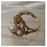 14 KT GOLD RING 5g SIZE 7