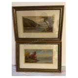 Pair of Hudson River Landscapes Vintage E GLAD ON