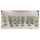 12 Lenox Green Mist Wine Goblets