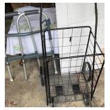 Collapsible cart with collapsible walker