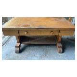 Coffee table. Water damaged project piece. 19"