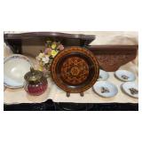 Vintage Polish Carved and Painted Plate 8",