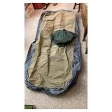 Inflatable twin air bed with carrying case.