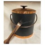 Mid Century c 1977 Black Ice Bucket Vinyl