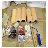 Various Paint Rollers and painting tools.