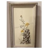 Mid Century Canvas Painting KYUNG A MOCK 29-1/2"