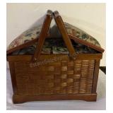Sewing Basket with Needle Projects