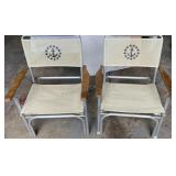 Pair of Nautical themed aluminum framed beach