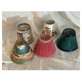 Variety of small lamp shades. All 4" shades.