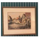 Original Etching by Cartier THE LANE 20-1/2" x