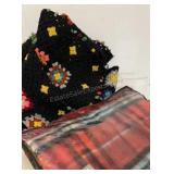 Granny Square Crochet Afghan Blanket, Vintage