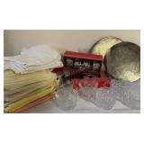 Silver Plate Napkin Rings, Silver Plate Trivets,