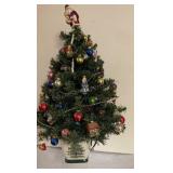 Tabletop  Christmas Tree  28" H Glass Ornaments