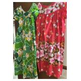 PAIR OF VINTAGE HAWAIIAN MUMUS ALOHA WEAR