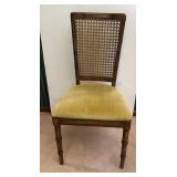 Mid Century Faux Bamboo Dining Chair Seat 17" x