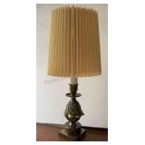Pineapple Brass Lamp Small 14" H x 5" R Shade