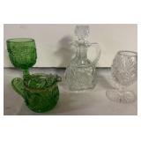 Vintage Cut Glass Cruet, Goblet