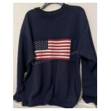 Crew Neck Flag Sweater XL DAVID TAYLOR ACRYLIC