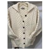 IRISH CABLE KNIT FISHERMANS SWEATER WOOL