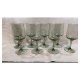 8 Lenox Green Mist Water Goblet, a 12oz crystal
