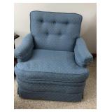 Upholstered Chair Mauve and Teal in Good